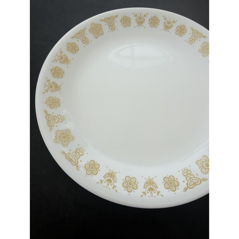 Corelle Luncheon Salad Plate 8.5" Butterfly Gold Made USA Vintage #7 228
